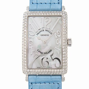 Franck Muller 1002 QZ REL MOP D (AC) LONG ISLAND Quartz Stainless Steel & Diamonds 