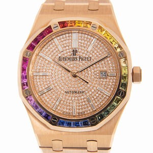 Audemars Piguet 15413OR.YY.1220OR.01 ROYAL OAK Automatic 18kt Rose Gold & Sapphire 