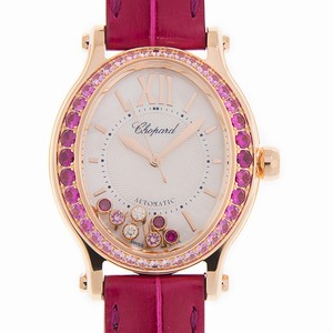 Chopard 275362 5003 HAPPY DIAMONDS Automatic 18kt Rose Gold & Sapphire 