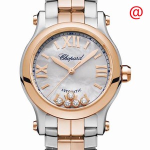 Chopard 278573 6019 HAPPY SPORT Automatic 18kt Rose Gold & Steel 