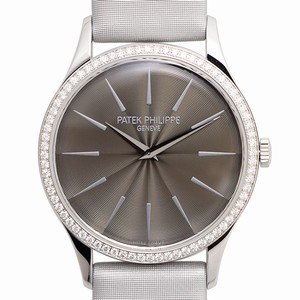 Patek Philippe 4897G-010 CALATRAVA Manual Wind 18kt White Gold & Diamond 