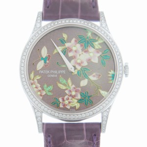 Patek Philippe 5077/100G-025 RARE HANDCRAFTS Automatic 18kt White Gold & Diamond 