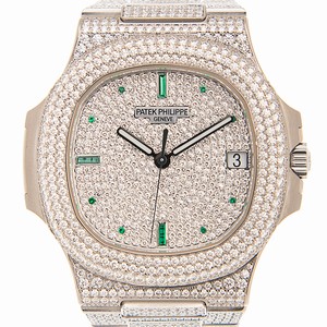 Patek Philippe 5719/1G-010 NAUTILUS Automatic 18kt White Gold & Diamond 