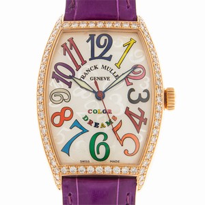 Franck Muller 5851 M SC COL DRM D 1R (5N)-PUR CINTREE CURVEX Automatic 18kt Rose Gold & Diamonds 
