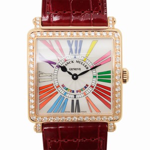 Franck Muller 6002 M QZ COL DRM R D 1R (5N) MASTER SQUARE Quartz 18kt Rose Gold & Diamonds 