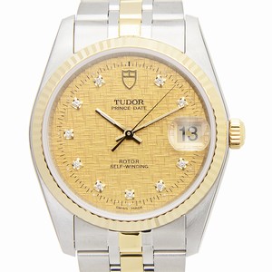 Tudor 74033-62473-10DI-CHCL PRICE DATE-DAY Automatic 18kt Gold & Steel 