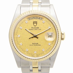 Tudor 76213-62483-10DI-CHCL PRICE DATE-DAY Automatic 18kt Gold & Steel 