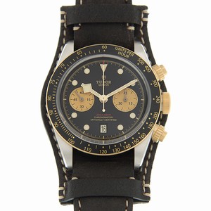 Tudor 79363N-LEATHER STRAP BLACK BAY Automatic 18kt Gold & Steel 