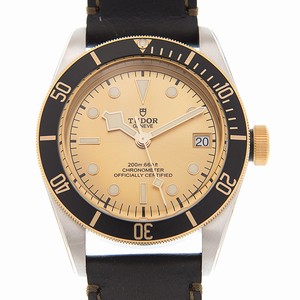 Tudor 79733N CHAMPANGE-LEATHER STRAP BLACK BAY Automatic 18kt Gold & Steel 