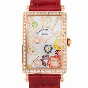 Franck Muller 952 QZ REL MOP BC D 1R COL DRM (5N) LONG ISLAND Quartz 18kt Rose Gold & Diamonds 