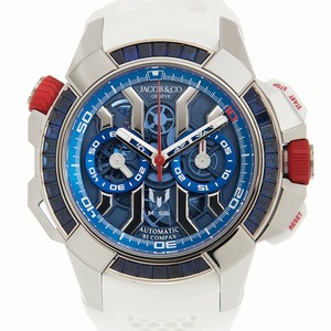 Jacob & Co EC423.32.BB.UA.AHB4S EPIC X CHRONO Automatic 18kt White Gold & Sapphire 