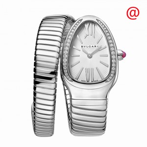 Bulgari 101827 SERPENTI TUBOGAS Quartz Stainless Steel & Diamonds 
