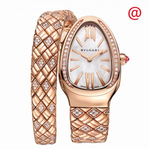 Bulgari 103250 SERPENTI SPIGA Quartz 18kt Rose Gold & Diamonds 