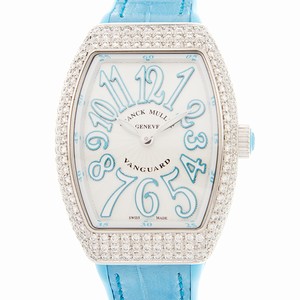 Franck Muller V 32 QZ D (AC.BL) VANGUARD Quartz Stainless Steel & Diamonds 