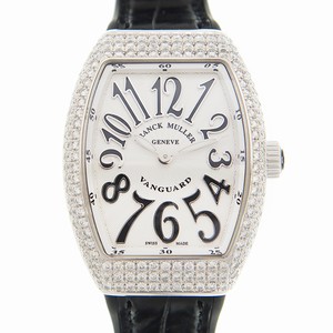 Franck Muller V 32 QZ D (AC.NR) VANGUARD Quartz Stainless Steel & Diamonds 