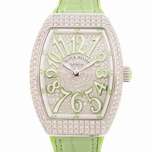 Franck Muller V 32 QZ D CD (AC.VE) VANGUARD Quartz Stainless Steel & Diamonds 