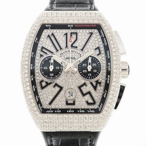 Franck Muller V 45 CC DT D CD (OG.NR) VANGUARD Automatic 18kt White Gold & Diamond 