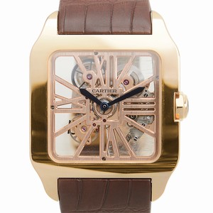 Cartier W2020057 SANTOS Manual Wind 18kt Rose Gold 