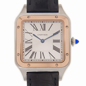 Cartier W2SA0011 SANTOS Quartz 18kt Rose Gold & Steel 