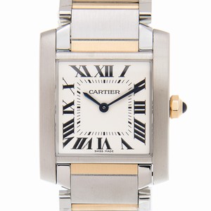 Cartier W2TA0003 TANK Quartz 18kt Gold & Steel 