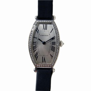 Cartier WE400131 TONNEAU Manual Wind 18kt White Gold & Diamond 
