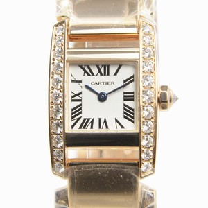 Cartier WE70028H TANK Quartz 18kt Rose Gold & Diamonds 