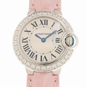 Cartier WE900351 BALLON BLEU Quartz 18kt White Gold & Diamond 