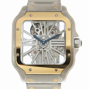 Cartier WHSA0012 SANTOS Manual Wind 18kt Gold & Steel 