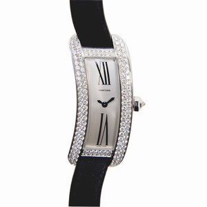 Cartier WJ300950 TANK Quartz 18kt White Gold & Diamond 