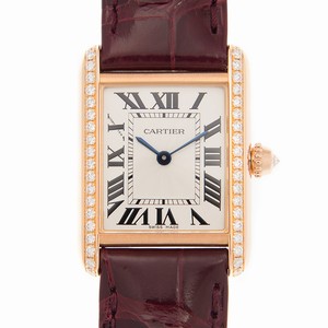 Cartier WJTA0010 TANK Manual Wind 18kt Rose Gold & Diamonds 