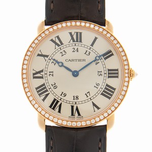 Cartier WR000651 RONDE LOUIS CARTIER Manual Wind 18kt Rose Gold & Diamonds