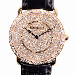 Cartier WR007008 RONDE LOUIS CARTIER Manual Wind 18kt Rose Gold & Diamonds
