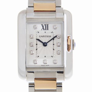 Cartier WT100024 TANK Quartz Stainless Steel 