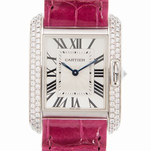 Cartier WT100030 TANK Quartz 18kt White Gold & Diamond 